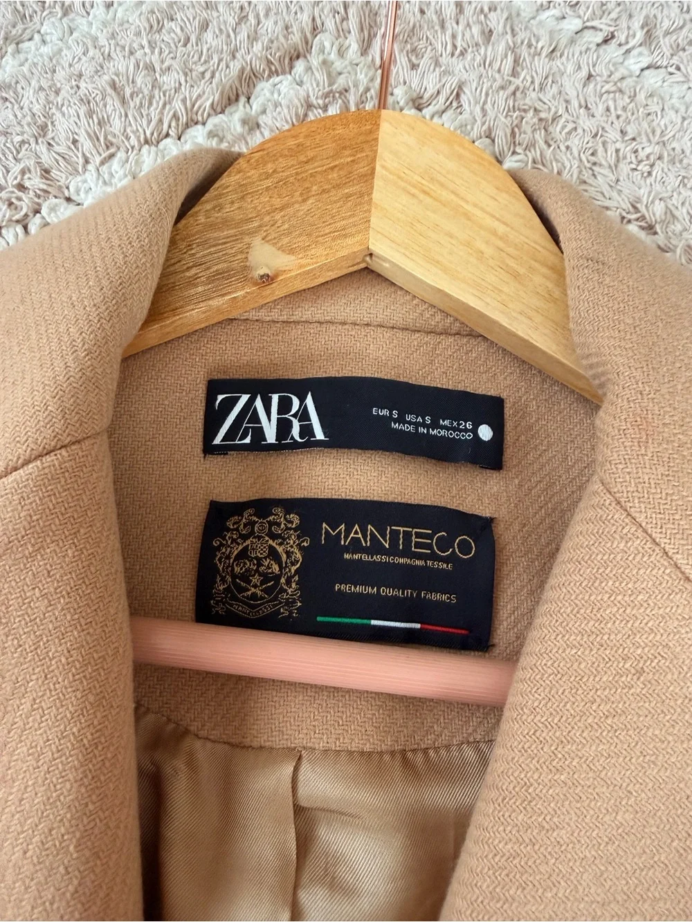 Zara Manteco Wool Coat
